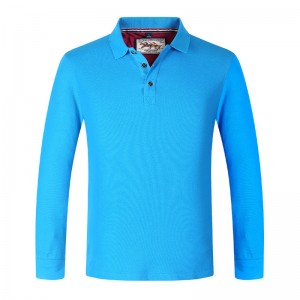 #240-Long Sleeve Cotton Polo Casual