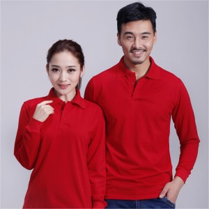 #TC-Regular Fit Cotton Long Sleeve Solid Golf Polo Shirts