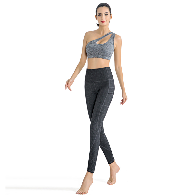 FDMF010- Out Pocket High Waist Yoga Pants,Tummy Control